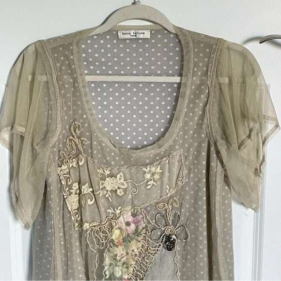 Sonia Fortuna Embroidered Power Net Blouse Top 29785 - Picture 4 of 15